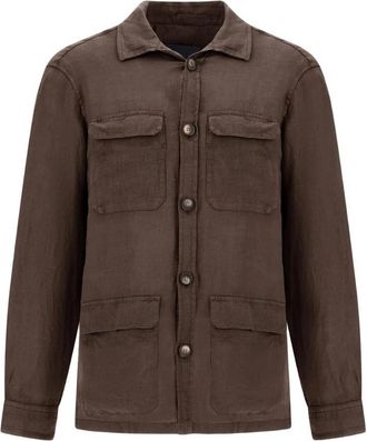 Herno Field Jacket - Heren - Zomerjassen - Bruin - S - Katoen - Jassen