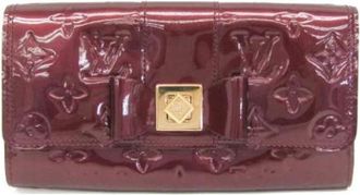 Louis Vuitton Pre-owned Sarah Ribbon Portemonnee - Dames - Vintage Accessoires - Rood - ONE Size - Vintage