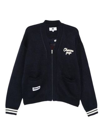 Chocoolate intarsia-knit cardigan - men - Polyester - M - Blue