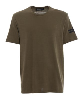 Neil Barrett Loose regular green cotton T-shirt