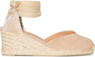 Castaner Schoenen, Dames, Beige, 37 EU, Leer, Chiara Wedge Espadrille
