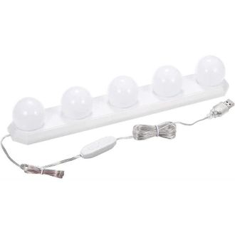 OEM Espejo De Ba&ntilde;o Led Usb Regulable Con 5 Bombillas Y Cable Usb De 33,5 Cm - Crezuo
