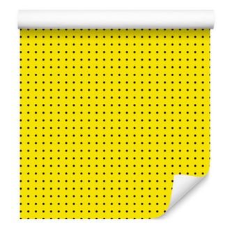 OEM Carta Da Parati A Pois Gialli, Con Centro Giallo Per Soggiorno E Camera Da Letto, 50x1000 Cm