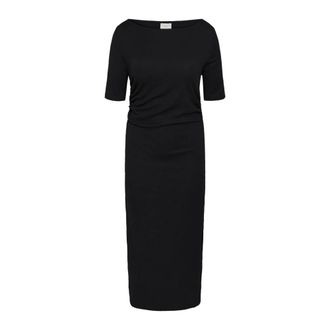 Kaffe Curve Midi Jurken - Dames - Jurken - Zwart - Maat: L
