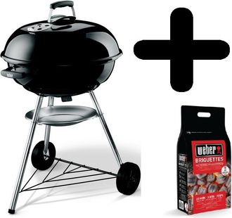 OEM Barbacoa Weber Compact 47 Cm + 2 Kgs Briquetas