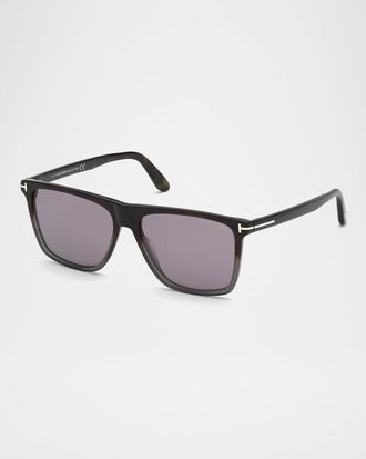Tom Ford Men & apos;s Fletcher Square Plastic Sunglasses