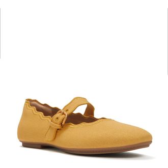 FitFlop Delicato Wave Edge Canvas Mary Janes in Turmeric at Nordstrom, Size 6.5