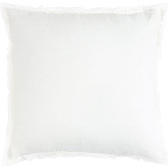 Anaya with Love Bright Fringe So Soft Linen Pillows with Down Insert in White at Nordstrom, Size 2Ft 0In X 2Ft 0In