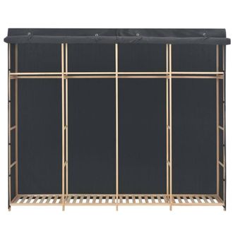 Berkfield Home Wardrobe Grey 200x40x170 cm Fabric | Size: 200 x 40 x 170 cm