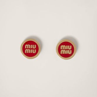 Miu Miu Enameled metal earrings