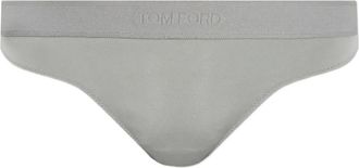 Tom Ford logo-waistband thong - Green