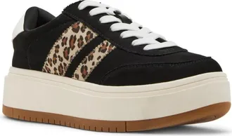 Madden Girl Navida NAVI01J1 Sneakers Womens Black Leopard Shoes ZOGG2898