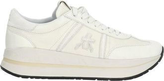 Premiata Ivory Bethcoin 8147 Suede Logo Sneakers