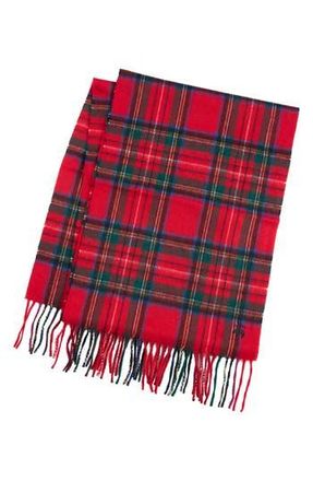 Brooks Brothers Wool & Cashmere Plaid Scarf in Red at Nordstrom Rack