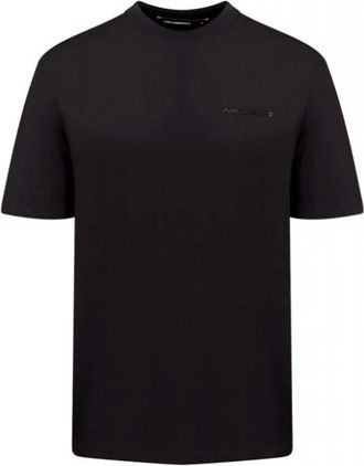 Karl Lagerfeld T-shirt met ronde hals - Heren - T-shirts - Zwart - M - Katoen - Tops