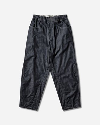 And Wander Men s Dry Easy Denim Wide Pants Navy