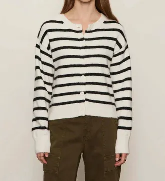 Sanctuary Must Have Cardigan In Chalk W/ Black Stripe