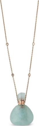 Jacquie Aiche 14K rose gold Aquamarine Potion Bottle necklace - Blue