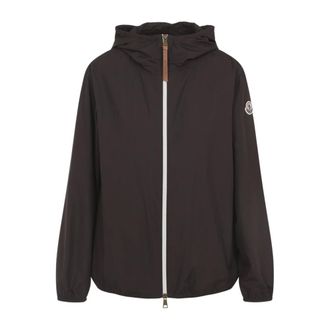 Moncler Light Jackets, female, Brown, Size: M Fegeos Hooded Jacket