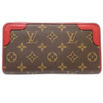 Louis Vuitton Brown Cerise Canvas Long Wallet (Bi-Fold) (Pre-Owned)