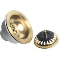 OEM Escurridor De Lavabo De 114 Mm - Kit De Desag&uuml;e Para Un Solo Lavabo - Kit De Desag&uuml;e - Oro Cepillado Sus304 - Filtro Xk223c041-k, Xk223c041-oro Cepill