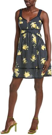 Ellen Tracy Linen-Blend Side Cutout Dress