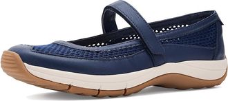 Easy Spirit Briana Womens Dress Flat Shoes Dark Blue : 9.5 M (B), Faux Leather/Textile