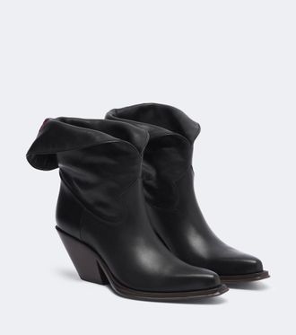 Chlo&eacute; Chlo&eacute; Botas cowboy Azelan de piel