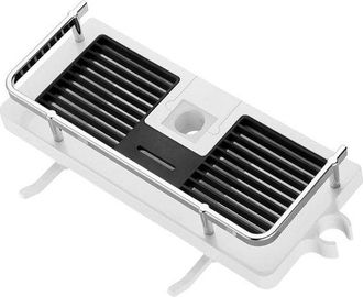 OEM Estante Organizador Para Ducha De Ba&ntilde;o Con Puerta Para Jab&oacute;n, Ganchos Y Soporte Autoadhesivo Antioxidante Toallas Pared, Color Blanco, 23-25 Mm