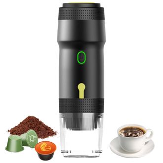 OEM Cafetera Port&aacute;til 3 En 1, El&eacute;ctrica, A Bater&iacute;a, Para C&aacute;psulas, Ideal Para Camping, Oficina, Viajes Y Hogar (negra)