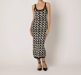 Cleobella Payton Midi Dress In Biarritz Black/ivory