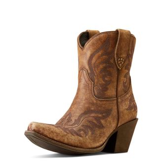 Ariat Womens Chandler X Toe Western Boots in Naturally Distressed Brown, B Medium Width, Size 4.5, by Ariat