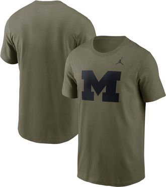 Jordan Brand Mens Jordan Brand Olive Michigan Wolverines Primetime Logo Dri-FIT T-Shirt at Nordstrom, Size X-Large