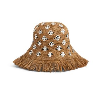 Paco Rabanne Cappello Raffia Bob (Dischi 1969) - - Accessories - Donna - Marrone - ONE SIZE