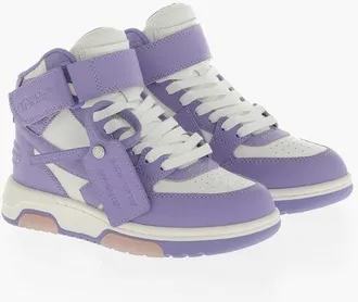 Off-white High-Top OUT OF OFFICE Two-Tone Leather Sneakers size 37