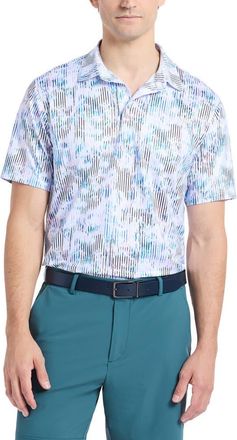 Robert Graham Clyne Knit Polo in Blue Multi at Nordstrom, Size Xxx-Large