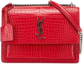 Saint Laurent Pre-owned Cross Body Bags, female, Red, Size: ONE SIZE Pre-owned Leather crossbody-bags