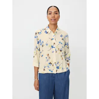 Masai MaIbilisan Floral Print Blouse in Fog at Nordstrom, Size Xx-Large