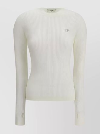 Fendi - Ribbed wool turtleneck sweater black - The Corner