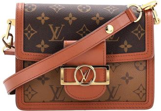 Louis Vuitton Dauphine Shoulder Bag Reverse Monogram Canvas Mini (Authentic Pre-Loved)