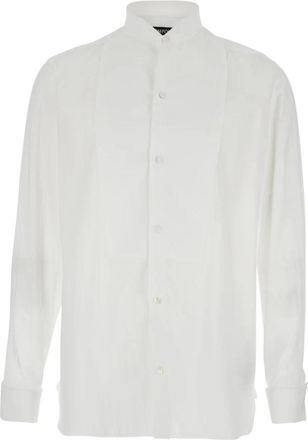 Tom Ford Washed Muslin Classic Fit Avondhemd - Heren - Casual Overhemden - Wit - L - Overhemden