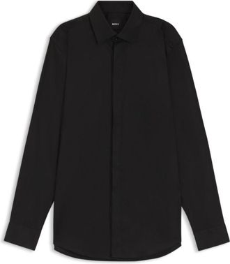 BOSS Easy-iron slim-fit shirt in cotton poplin