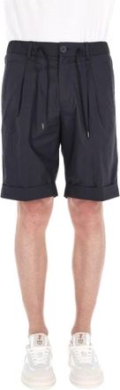 Herno Blauwe Bermuda Jogger Superlicht Katoenen Shorts - Heren - Korte Broeken - Blauw - M - Katoen - Korte Broeken