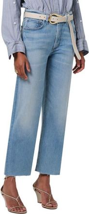 Citizens Of Humanity Palma High Waist Raw Hem Straight Leg Jeans in Lisbon at Nordstrom, Size 33