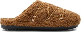 Moon Boot Schoenen, Dames, Bruin, 37 EU, Leer, Teddy Slipper