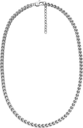Fossil Mens Silver-Tone Chain Necklace