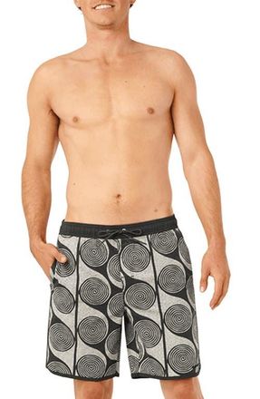 Rip Curl Spiral Volley Swim Trunks in Washed Black at Nordstrom, Size Xx-Large