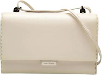 Saint Laurent Pre-owned Vintage Schoudertas - Dames - Vintage Schoudertas - Wit - ONE Size - Leer - Vintage