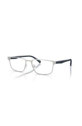Emporio Armani 54mm Rectangle optical glasses in Silver at Nordstrom