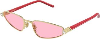 Valentino Gold Vg0035s Crystal Geometric Sunglasses